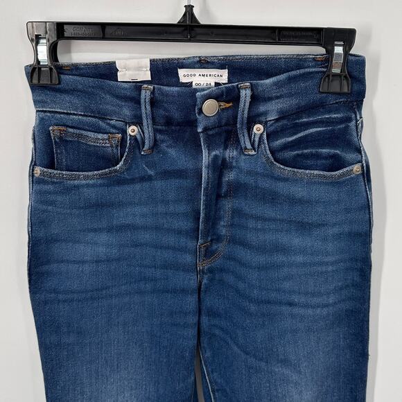GOOD AMERICAN NWT Good Legs Straight Denim Jean in Indigo025 // 00 - Picture 2 of 9
